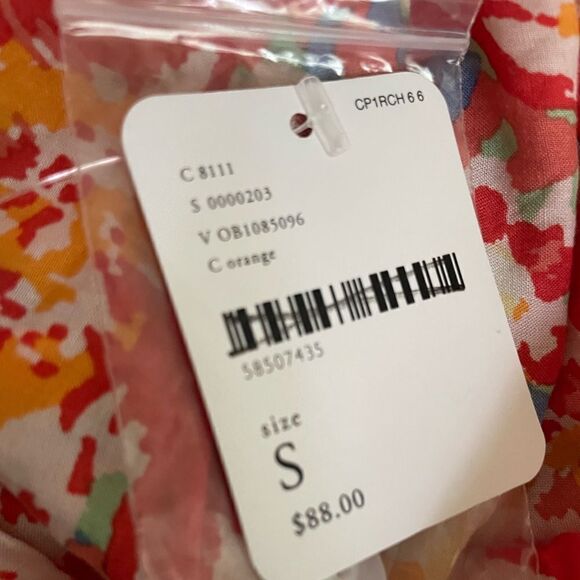 Free People x We The Free Orange Hawaiian Blouse Size XS,S,XL NWT - Picture 6 of 7